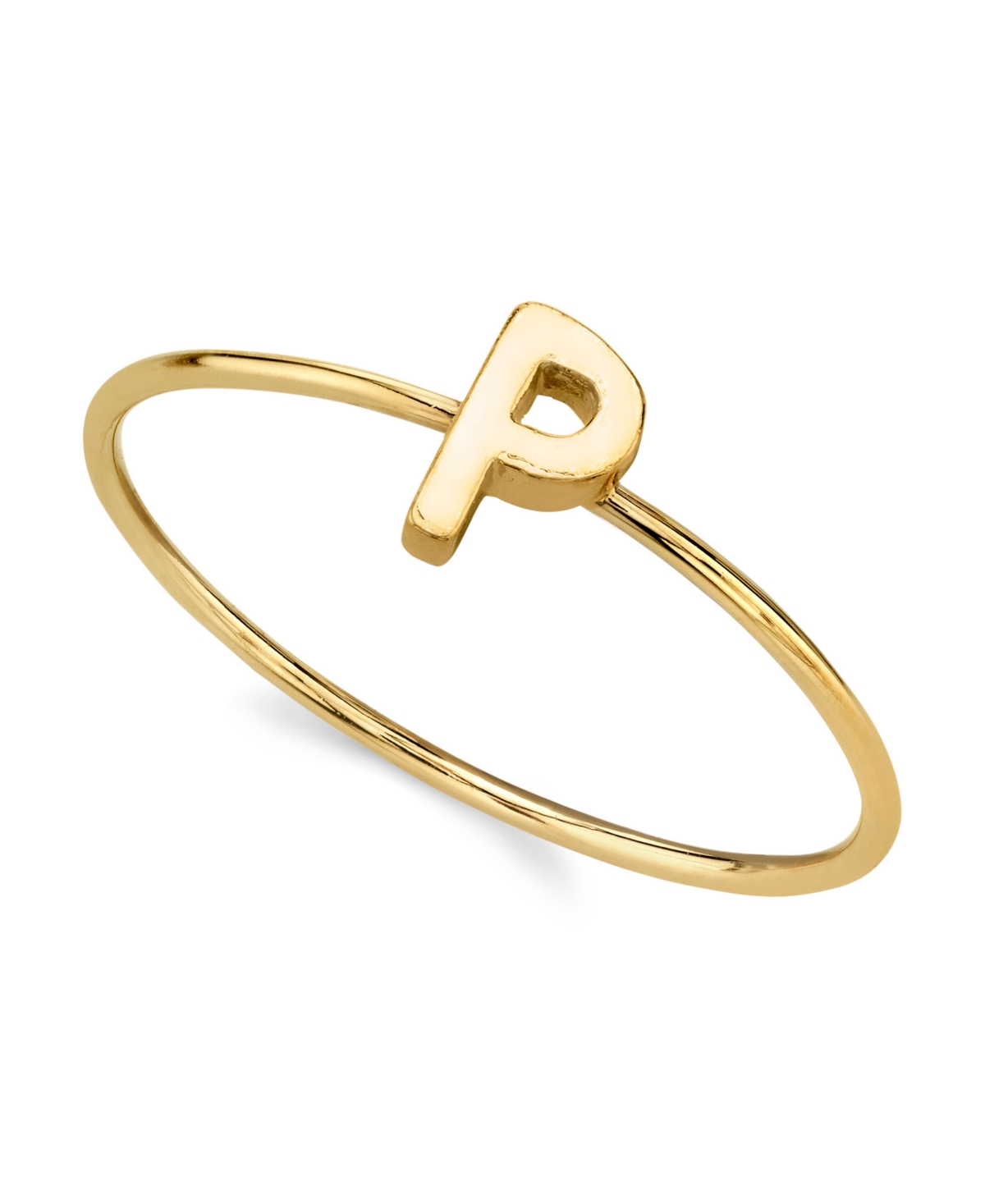 2028 14k Gold Dipped Initial Ring In Yellow