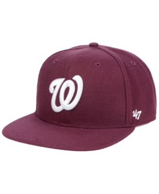 purple washington nationals hat