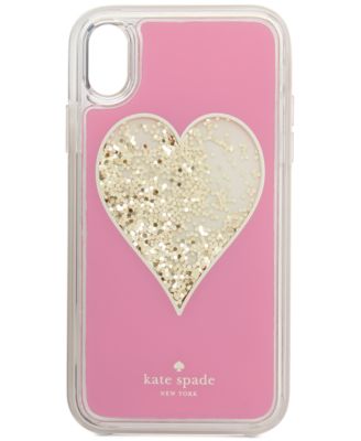 kate spade new york - Heart Liquid Glitter iPhone XR Case