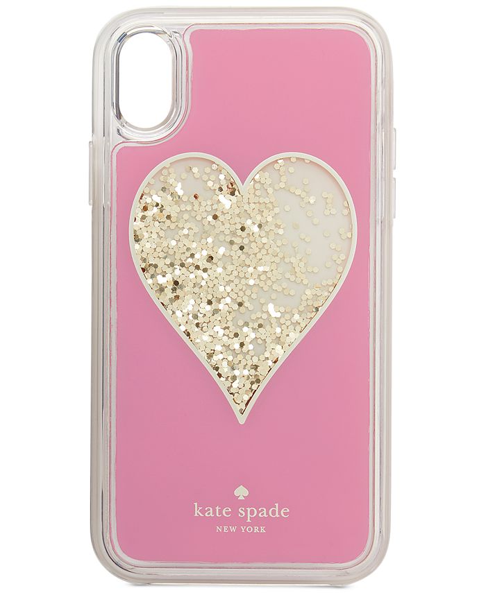 kate spade new york Heart Liquid Glitter iPhone XR Case - Macy's