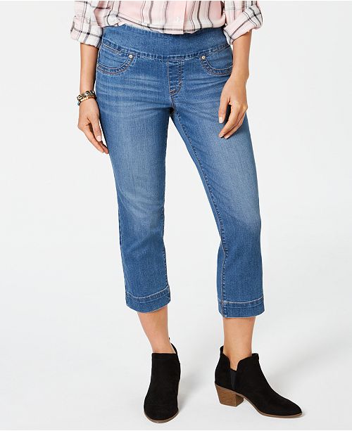 womens pull on capri jeans