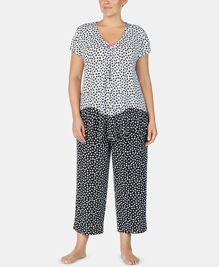 Ellen Tracy Plus Size Printed Pajama Top & Reviews - Bras, Underwear ...