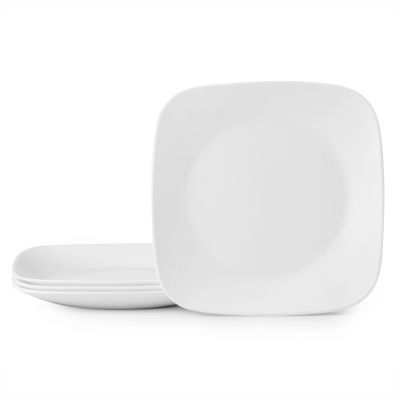 Corelle Vivid White Lunch Plates, Set of 4