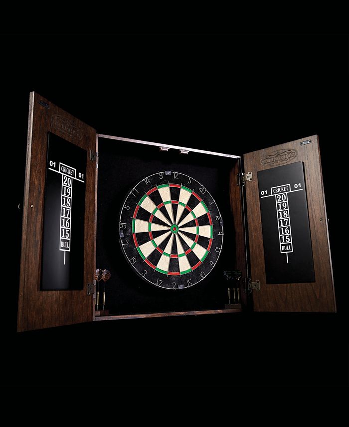 MD Sports Barrington Woodhaven Premium Bristle Dartboard Set with LED Lights Macy's