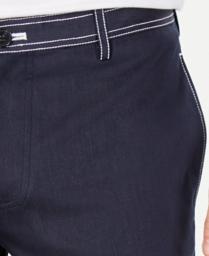 INC International Concepts I.N.C. Men's Slim-Fit Contrast Stitch Pants ...