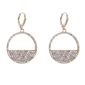image of Nina Cut-out Disk Pave Earrings