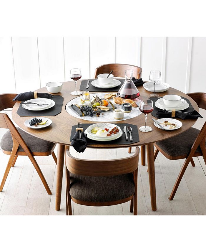 Furniture Oslo Dining Furniture, 5Pc. Set (Lazy Susan Table & 4 Side
