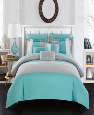 Chic Home Ayelet 8 Piece Twin Bed In a Bag Comforter Set - Macy's