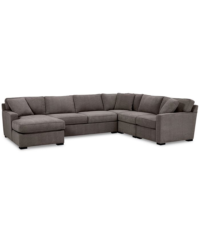 5 Pc Fabric Chaise Sectional Sofa, Best Fabric For A Sectional Sofa