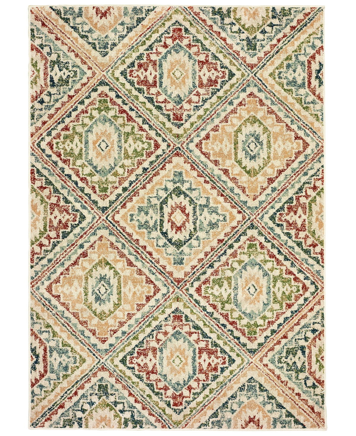 Closeout! Oriental Weavers Dawson 8530A 6'7in x 9'6in Area Rug - Ivory/Multi