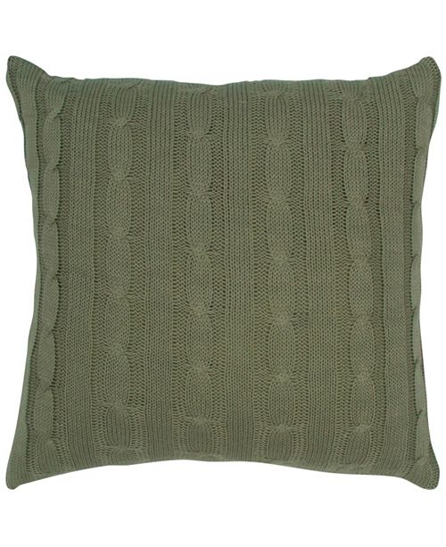 Rizzy Home 18 X 18 Cable Knit Pillow Cover Reviews Home Macy S