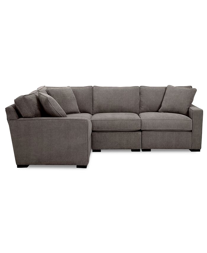 Furniture Radley Fabric 4Pc. Sectional Sofa with Corner Piece, Created