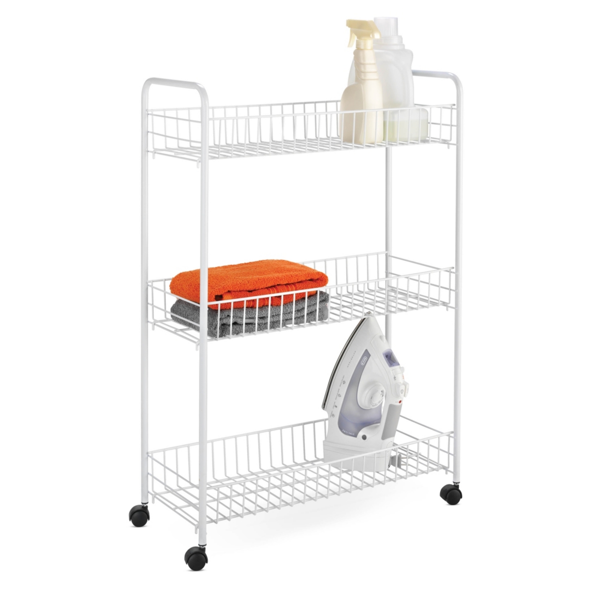 3-Tier Laundry Cart - White