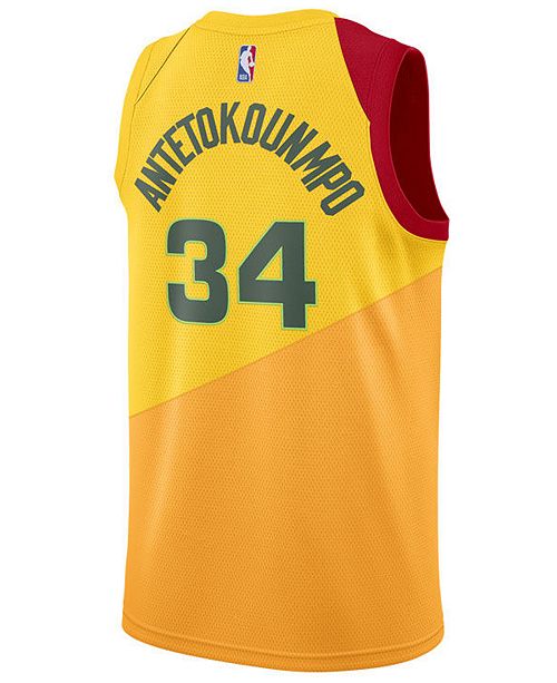 Nike Men's Giannis Antetokounmpo Milwaukee Bucks City Swingman Jersey