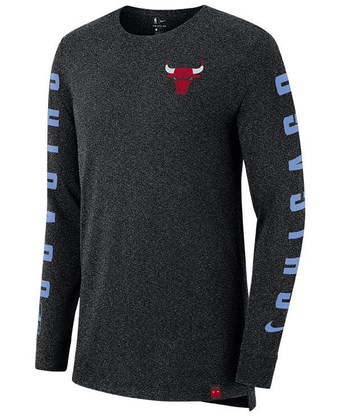 Nike Men's Chicago Bulls City Elevated Long Sleeve Dry T-Shirt ...