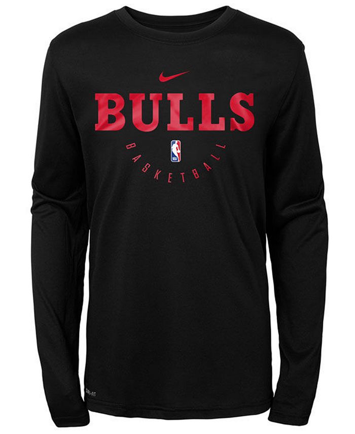 Nike Chicago Bulls Long Sleeve Practice T-Shirt, Big Boys (8-20 ...