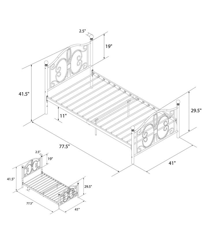EveryRoom Bradford Twin Metal Bed Macy's