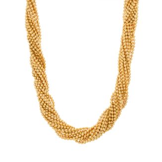 Steve Madden Beaded Interlock Necklace - Macy's