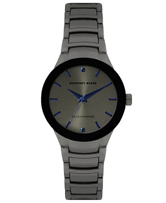 Geoffrey Beene Genuine Blue Sapphire Dial Bracelet Watch - Macy's