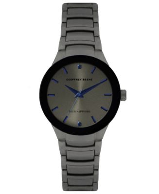 Geoffrey Beene Genuine Blue Sapphire Dial Bracelet Watch & - All Watches - Jewelry & Watches - Macy's