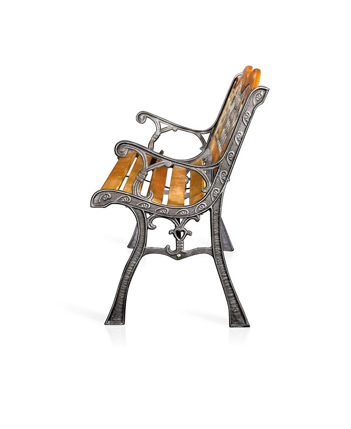 Furniture of America Kade Cast Iron Outdoor Bench Macy's