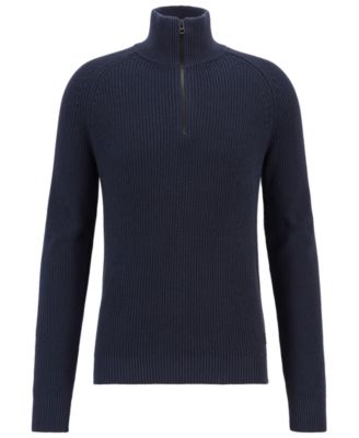 Hugo Boss - Men's Half-Zip Cotton Sweater