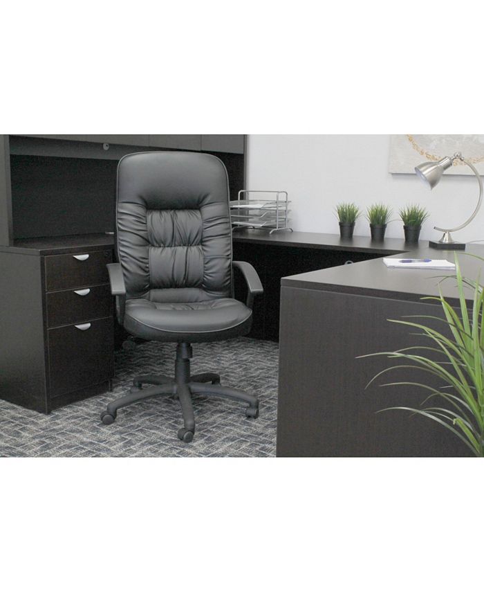 Boss Office Products High Back LeatherPlus Chair Macy's