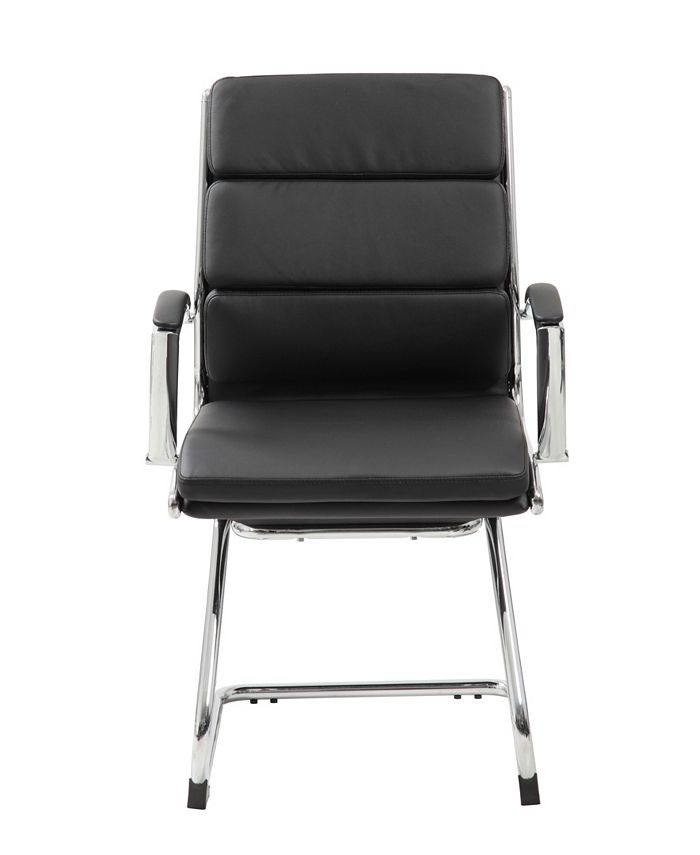 Boss Office Products Executive CaressoftPlus Guest Chair with Chrome