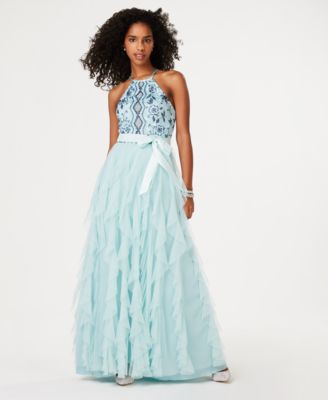 macys navy gown