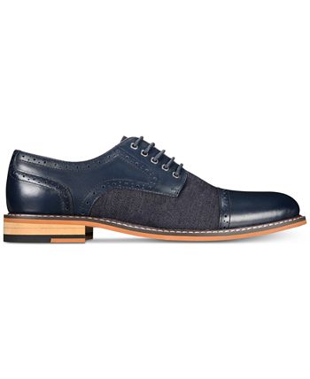 Bar Iii Parker Leather Cap-toe Brogues Created For Macy's in Brown for Men