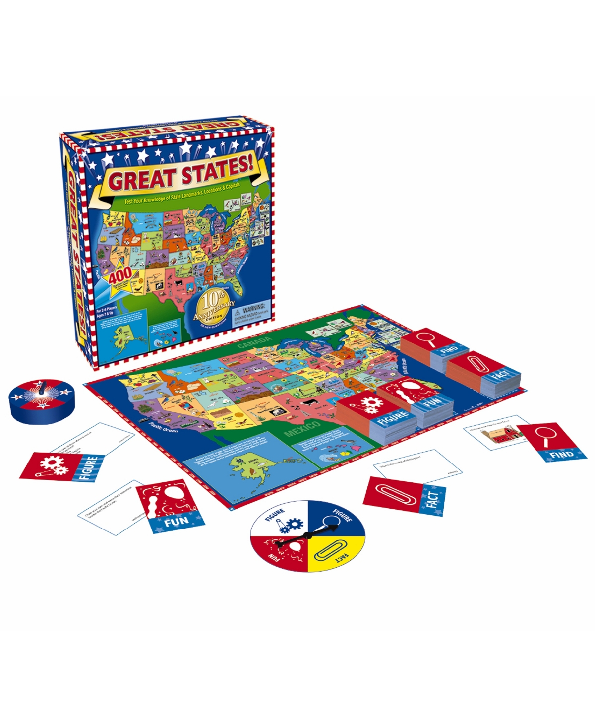 Game Zone Fundamental Toys  Great States Board Game In Misc