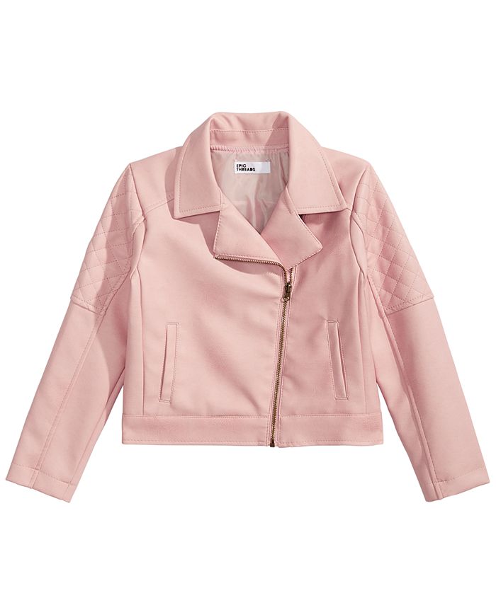 Epic Threads Big Girls Quilted Moto Jacket, Created for Macy's - Macy's