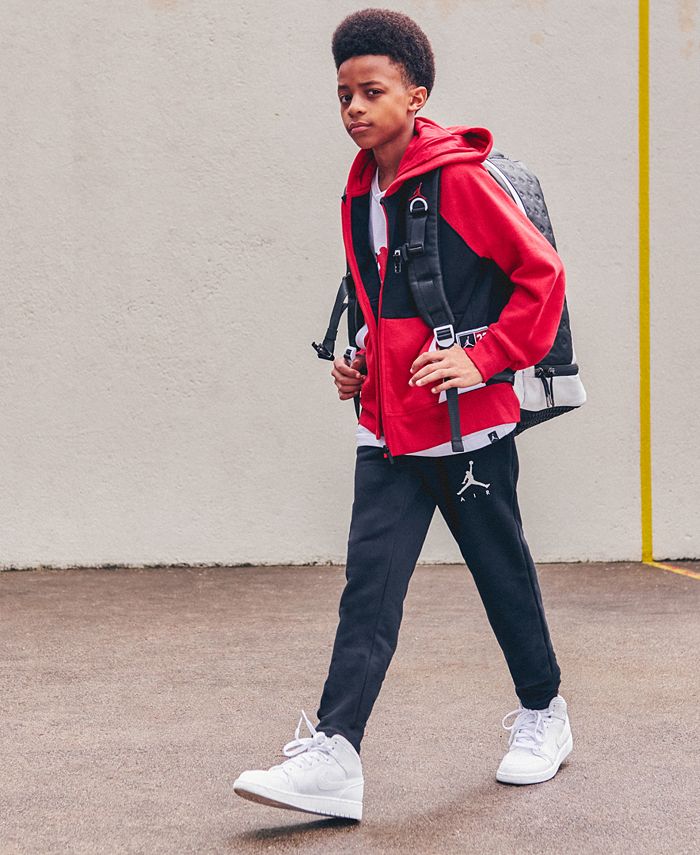 Jordan Big Boys Diamond Colorblocked ZipUp Hoodie Macy's