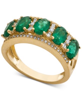Macy's - Sapphire (2 7/8 ct. t.w.) & Diamond (1/3 ct. t.w.) Ring in 14k Gold (Also in Certified Ruby, Tanzanite and Emerald)