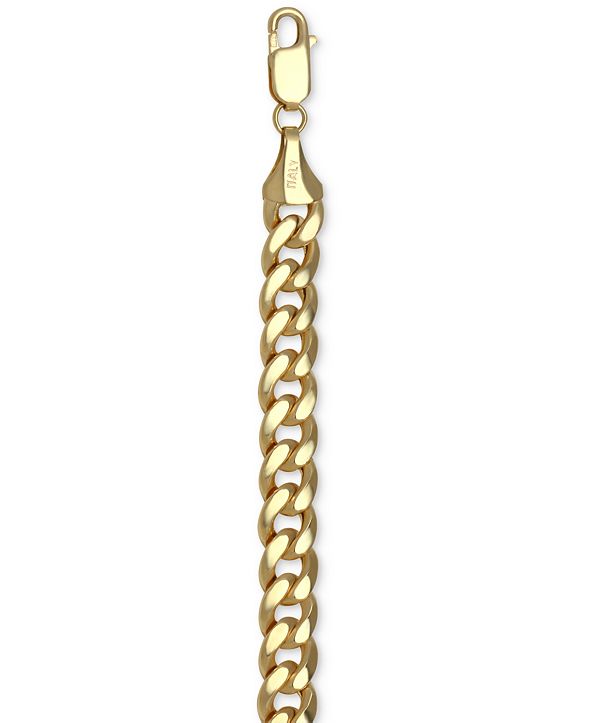 Macys 22 Cuban Link Chain Necklace 7mm In 14k Gold And Reviews Necklaces Jewelry And Watches 