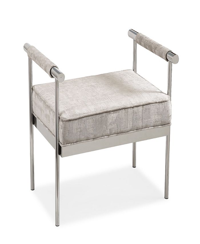 TOV Furniture Diva Cream Textured Bench Macy's