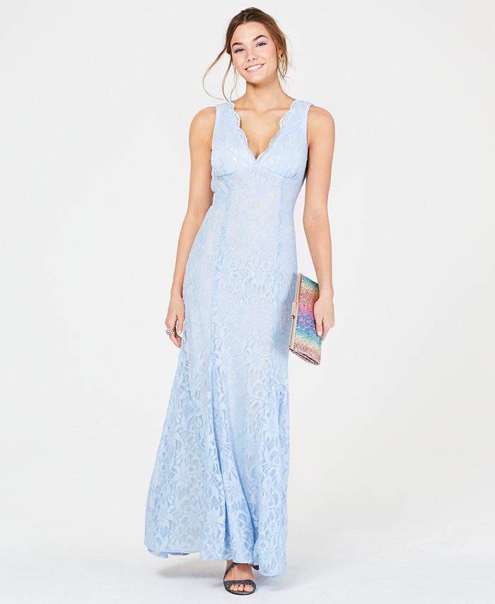 Morgan & co lace 2025 keyhole gown
