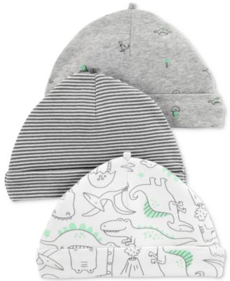 Carter's - Baby Boys 3-Pack Dino-Print Beanie Hats