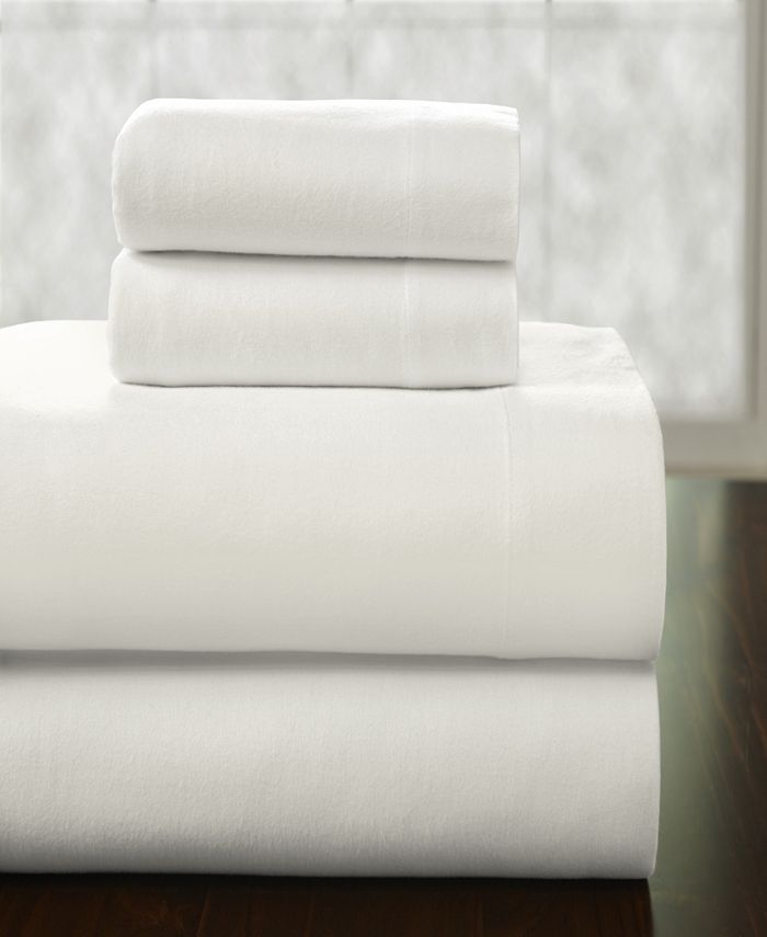 Pointehaven Heavy Weight Cotton Flannel Sheet Set, Full Macy's