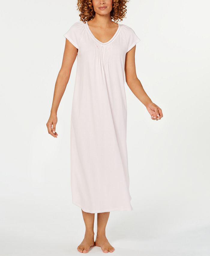 Miss Elaine Printed Knit Long Nightgown - Macy's