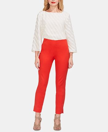 Vince Camuto Pintuck Stretch Crepe Skinny Pants Black Size 2