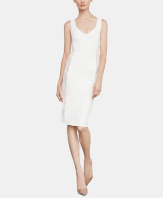 bcbg lace inset sheath dress