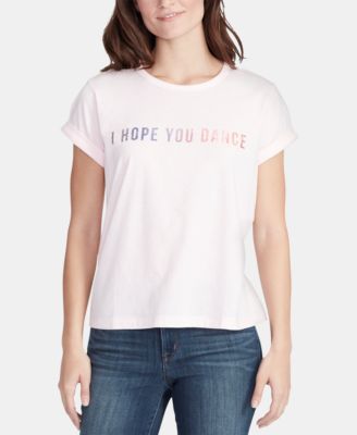 William Rast Women's Jayden Graphic Tee - Split Back, High-Low Hem, Loose Fit Cap Sleeve Shirt