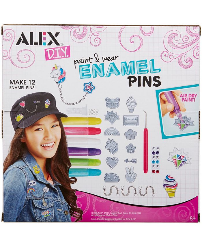 ALEX Toys ALEX DIY - Paint and Wear Enamel Pins - Macy's