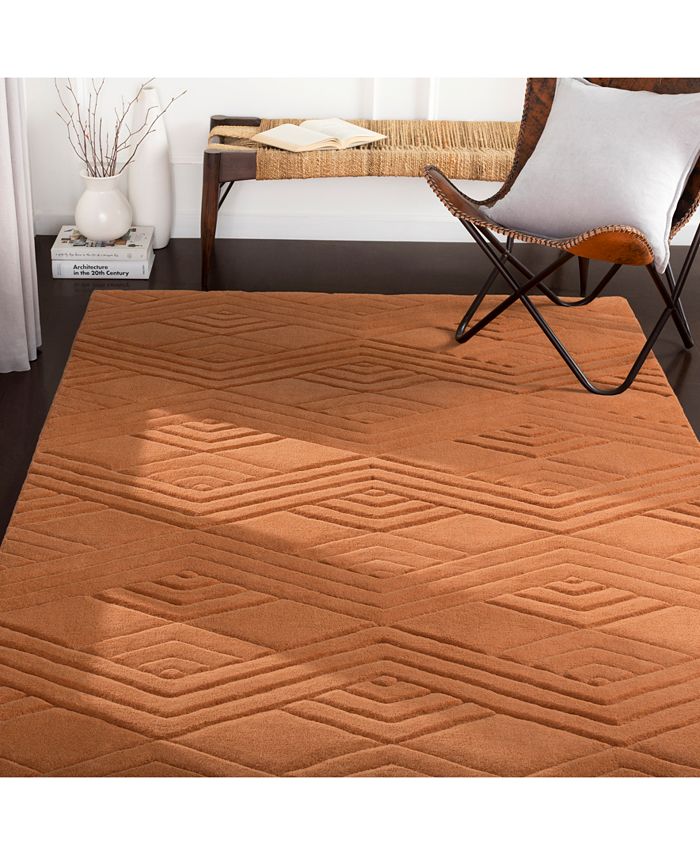 Surya Etching ETC5002 Burnt Orange 5' x 8' Area Rug Macy's