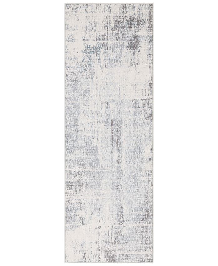 Surya Genesis GNS2306 Silver Gray 2'7" x 7'6" Runner Area Rug Macy's