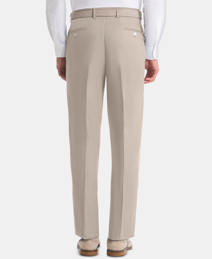 Lauren Ralph Lauren Men's UltraFlex Classic-Fit Tan Linen Pants - Macy's