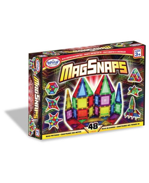 Детский конструктор Popular Playthings Magsnaps Magnetic 48-Piece Building Set, Ages 3+