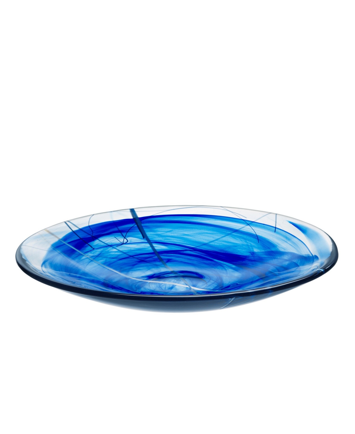 Kosta Boda Contrast Platter In Blue