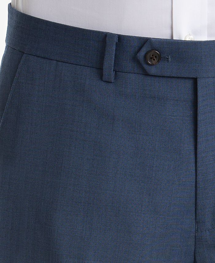 Lauren Ralph Lauren Men's UltraFlex Classic-Fit Blue Wool Pants - Macy's